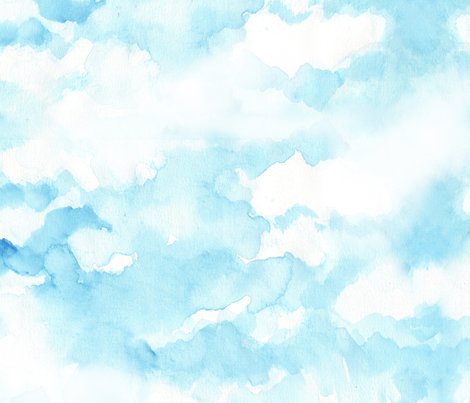 470x403 Sky In Watercolor Fabric