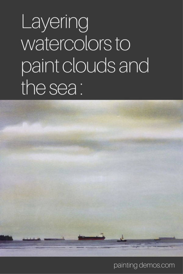 600x900 How To Paint Sea And Clouds In Watercolor Try A Layering Technique