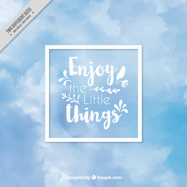 626x626 Watercolor Sky Background With Inspirational Phrase Vector Free