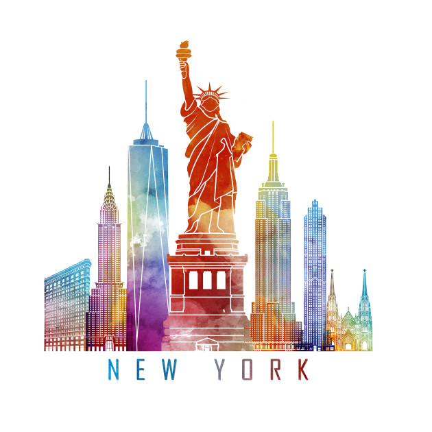 630x630 Nyc Skyline Watercolor