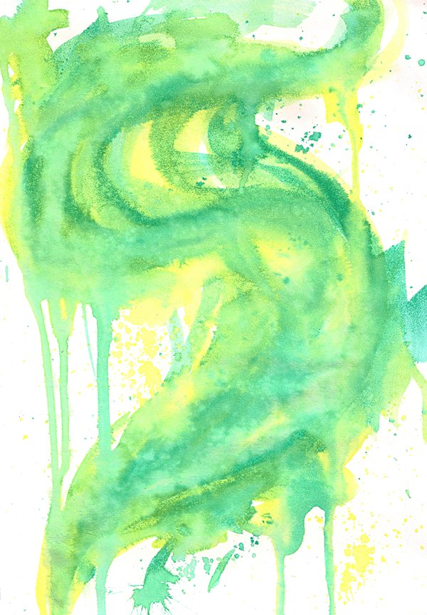 600x863 Green Watercolor Smoke By Kizistock