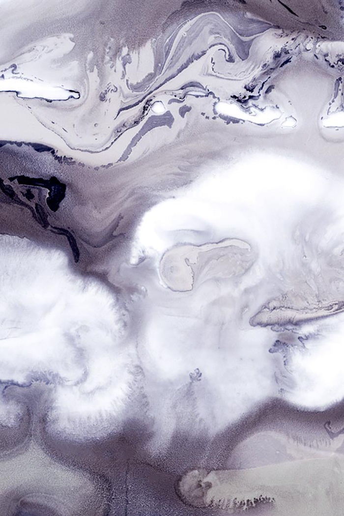 700x1050 Lavender Smoke C Watercolor Print On Canvas Black Crow