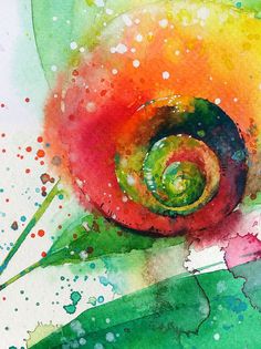 236x315 Snail Watercolor Painting A4 Art Print