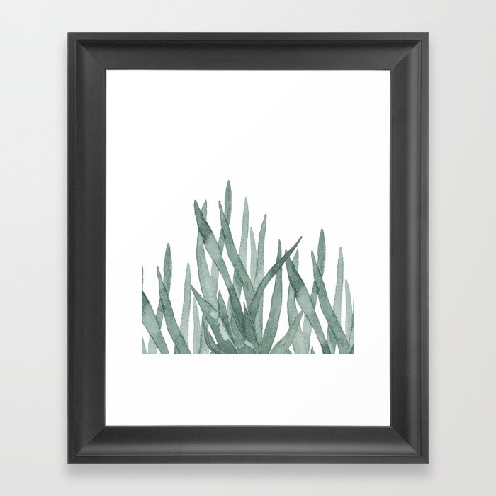 700x700 Watercolor Snake Plants Framed Art Print By Lifeidesign Society6