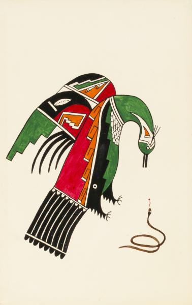 378x600 Bird With Black Snake Smithsonian American Art Museum