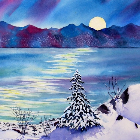 466x466 Nov 18 Painting Snow In Watercolor Atelier