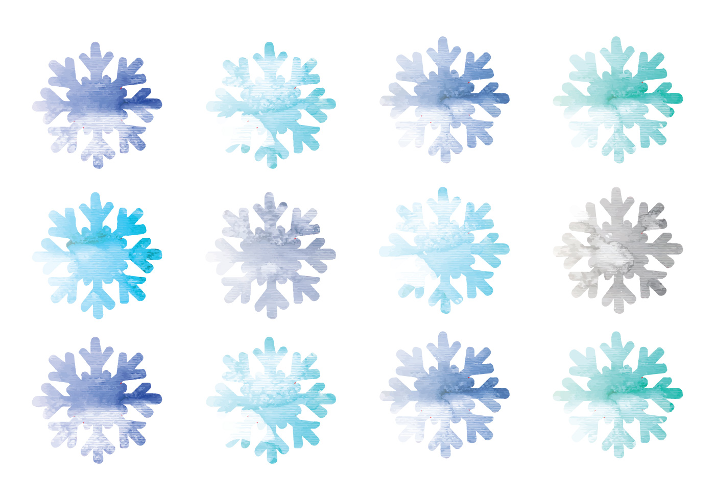 1400x980 Watercolor Snowflake Free Vector Art