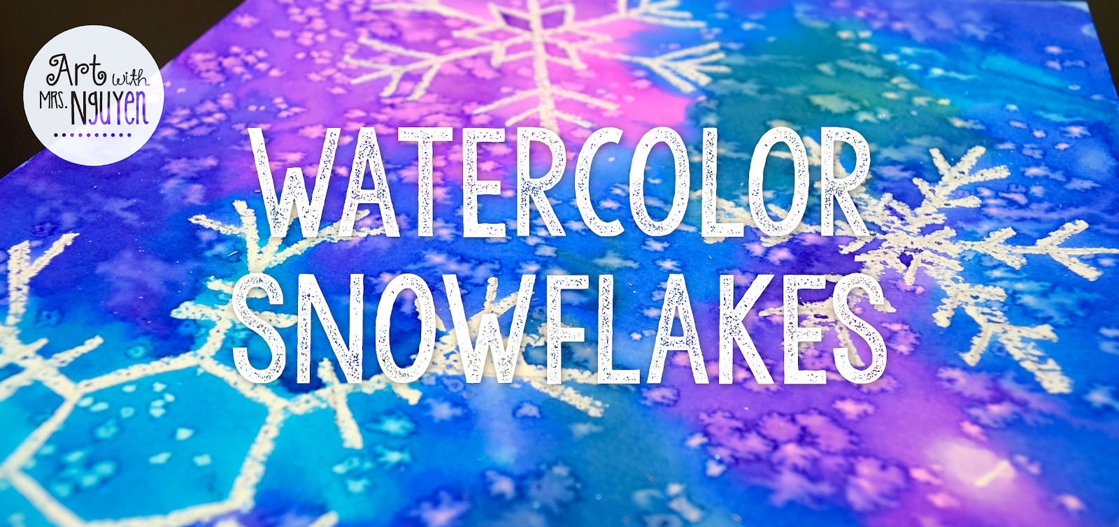 1600x754 Watercolor Snowflake Paintings (3rd)