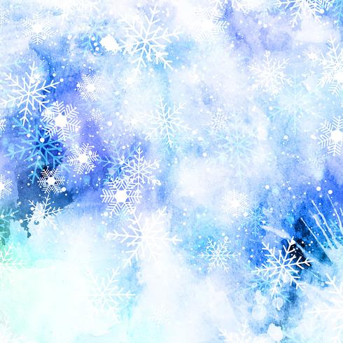 490x490 Watercolor Snowflake Background