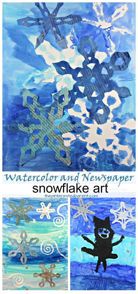 480x1024 Newspaper And Watercolor Snowflake Art The Ed Parent