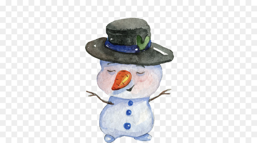 900x500 Snowman Watercolor Painting Christmas