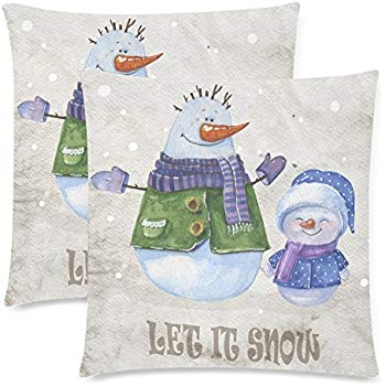350x350 Interestprint Custom 2 Pack Watercolor Snowman Let It