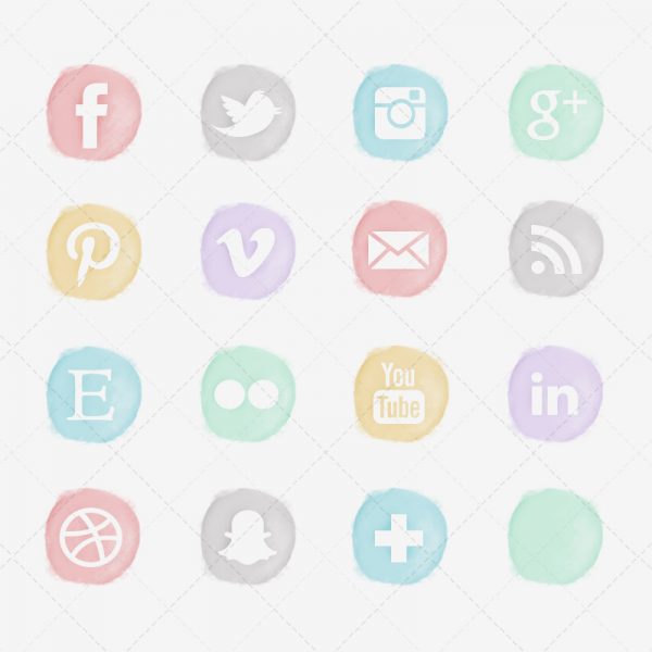 600x600 Foil Social Media Icons