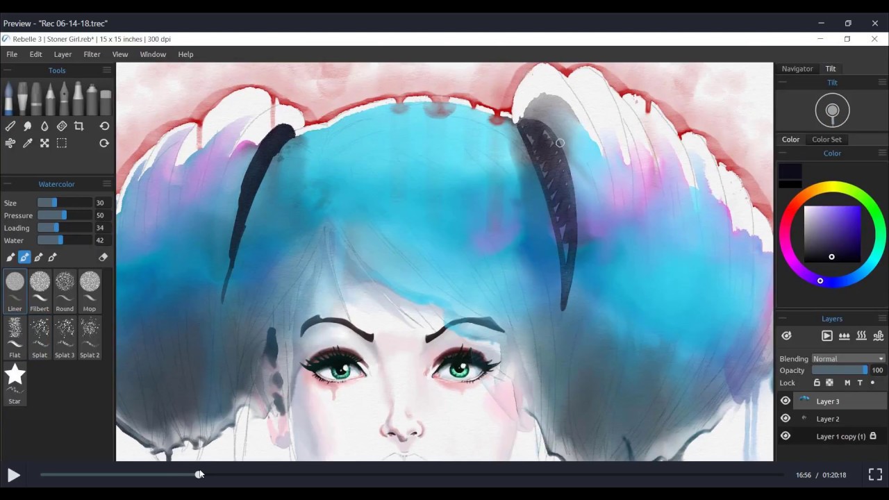 1280x720 Real Watercolor Digitally With Rebelle 3 I Love This Software