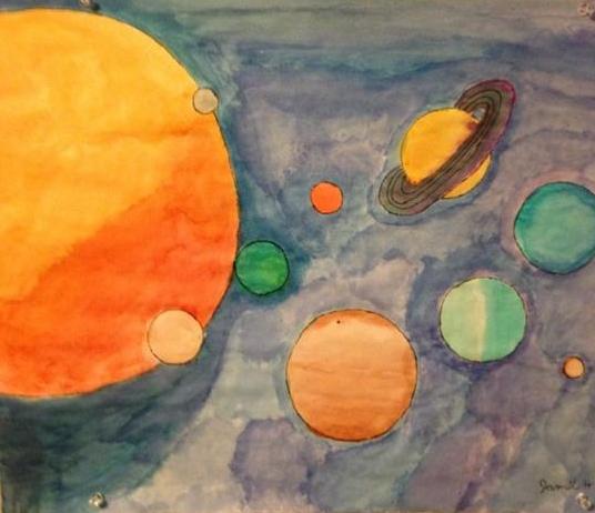 536x462 Solar System Watercolor Painting By Graffitisoul219