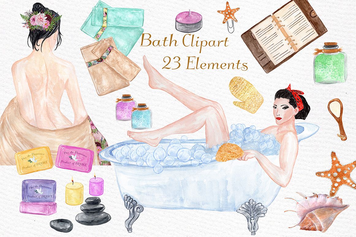 1162x774 Watercolor Spa Clipart