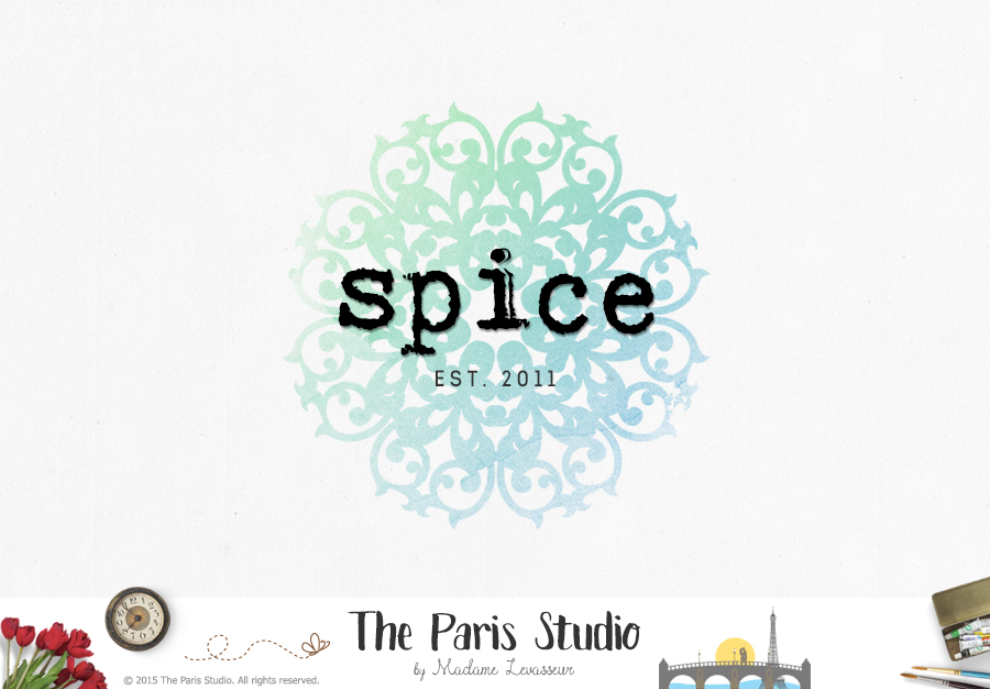 900x626 Watercolor Spa Logo Design