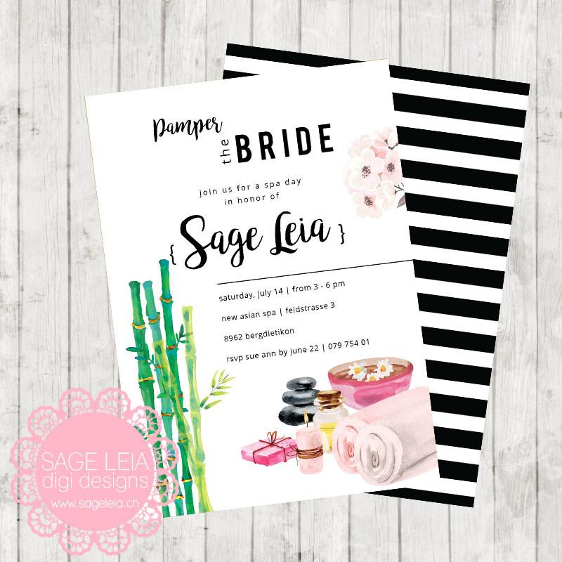 800x800 Custom Printable Asian Spa Watercolor Modern Chic Black White