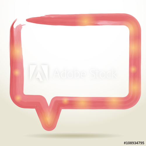 500x500 Watercolor Speech Bubble Background. Vector