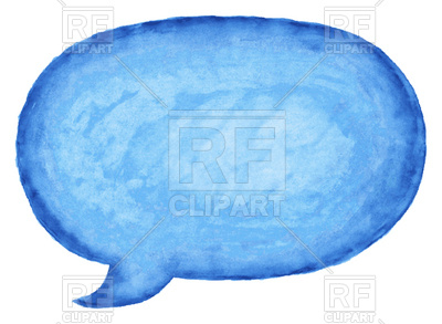 400x293 Blue Watercolor Speech Bubble Vector Image Vector Artwork Of