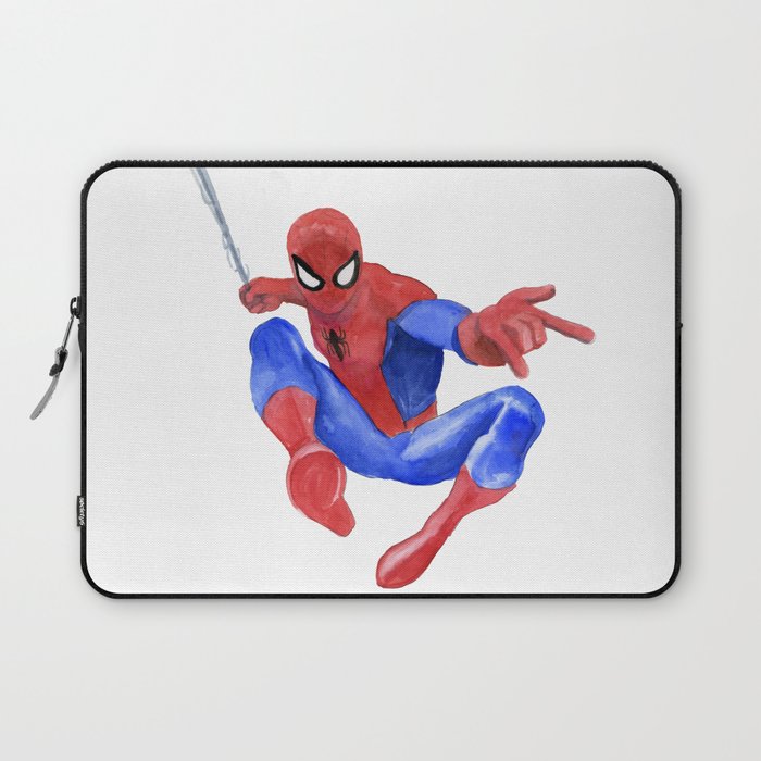 700x700 Spider Man Watercolor Painting Laptop Sleeve By Susanwindsor