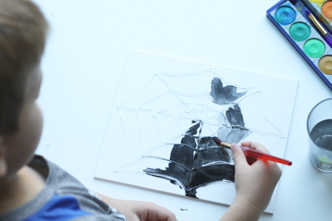 680x453 Watercolor Spider Web Art