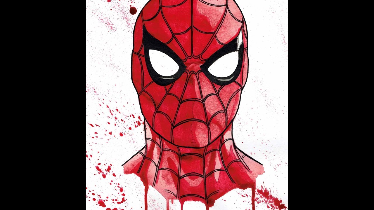 1280x720 Spiderman Splatter A Dredfunn Watercolor Painting