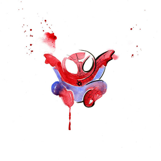 530x530 An Adorable Spider Man Watercolour