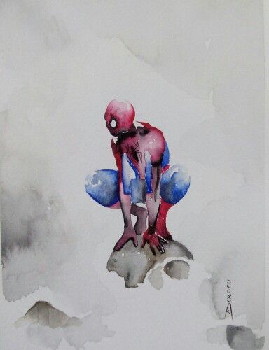 384x500 Spiderman Watercolor Spiderman, Spiderman, Does Whatever A