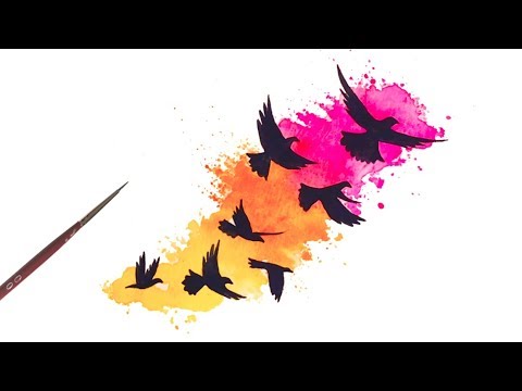 480x360 Simple Watercolor Splashsplatter Tutorial For Beginners