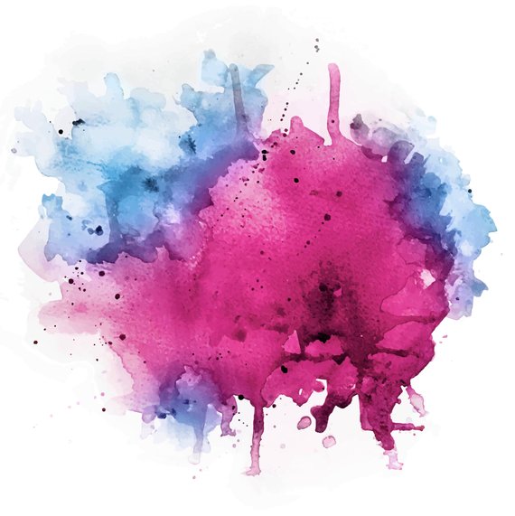 570x571 Watercolor Splash Vector Psd File Pink Magenta Blue Etsy