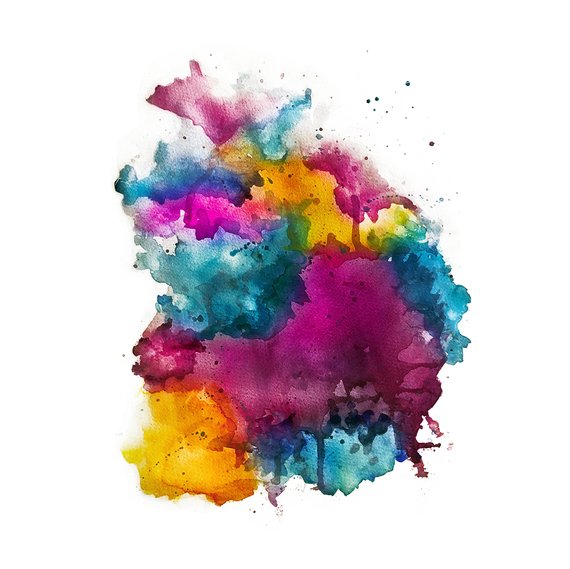 570x569 Watercolor Splash Vector Psd File Purple Pink Blue Teal Etsy