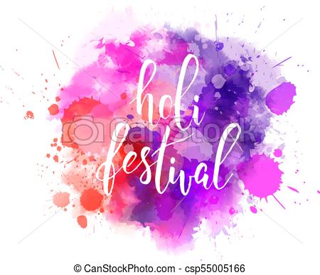 450x387 Colorful Holi Festival Watercolor Splash Background.... Clip Art
