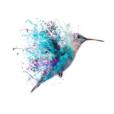 400x400 Not A Hummingbird, But I Love The Concept And The Watercolor Use