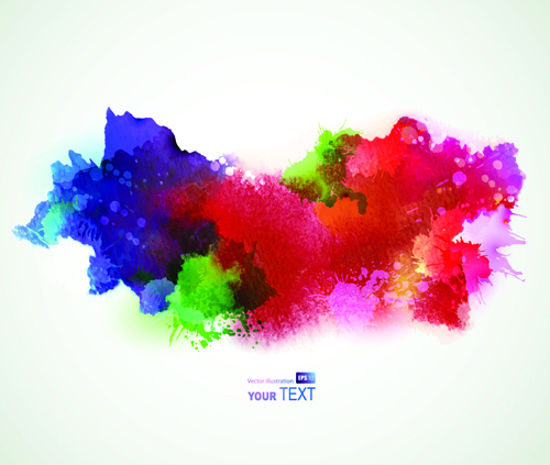 500x423 Splash Watercolor Stains Background Vector Free Vector In