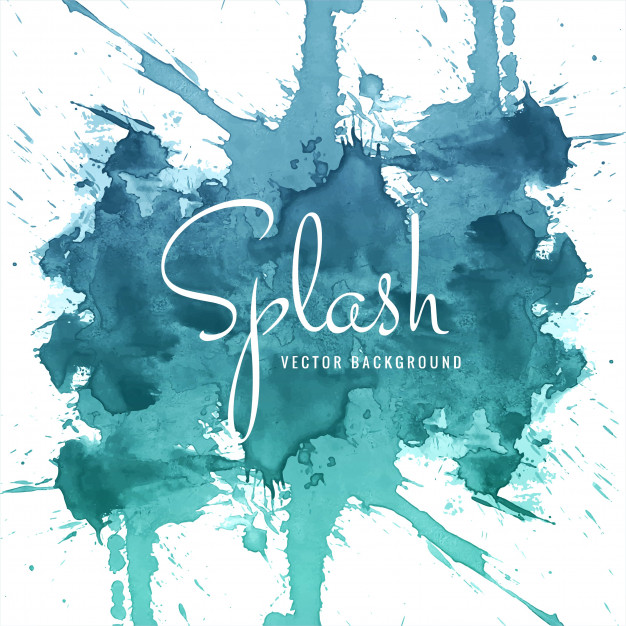 626x626 Abstract Hand Drawn Blue Watercolor Splash Background Vector