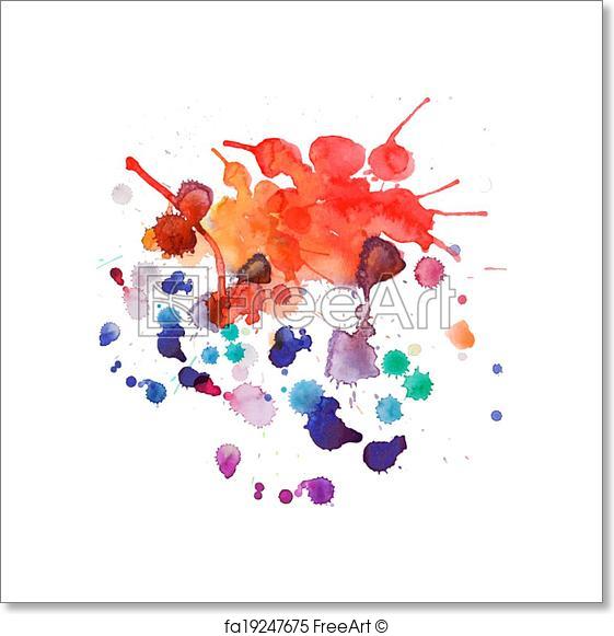 561x581 Free Art Print Of Spray Paint, Watercolor Splash Background