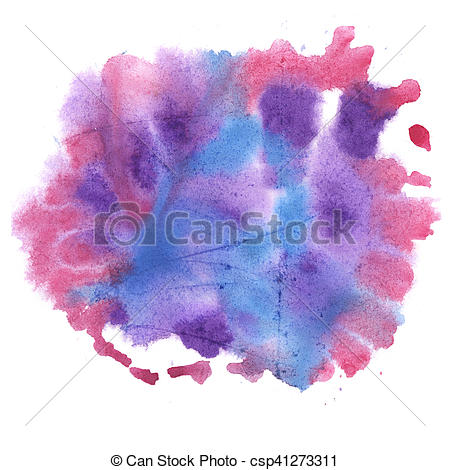 450x470 Abstract Watercolor Splash. Watercolor Drop Isolated Blue Pink