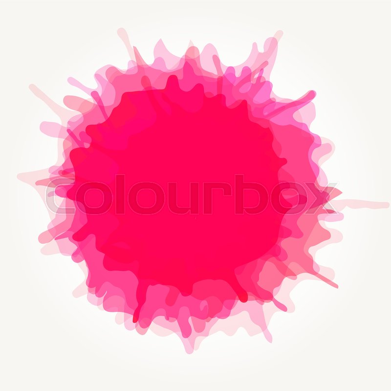 800x800 Vector Abstract Artistic Watercolor Splash Drop. Pink Paint Blot