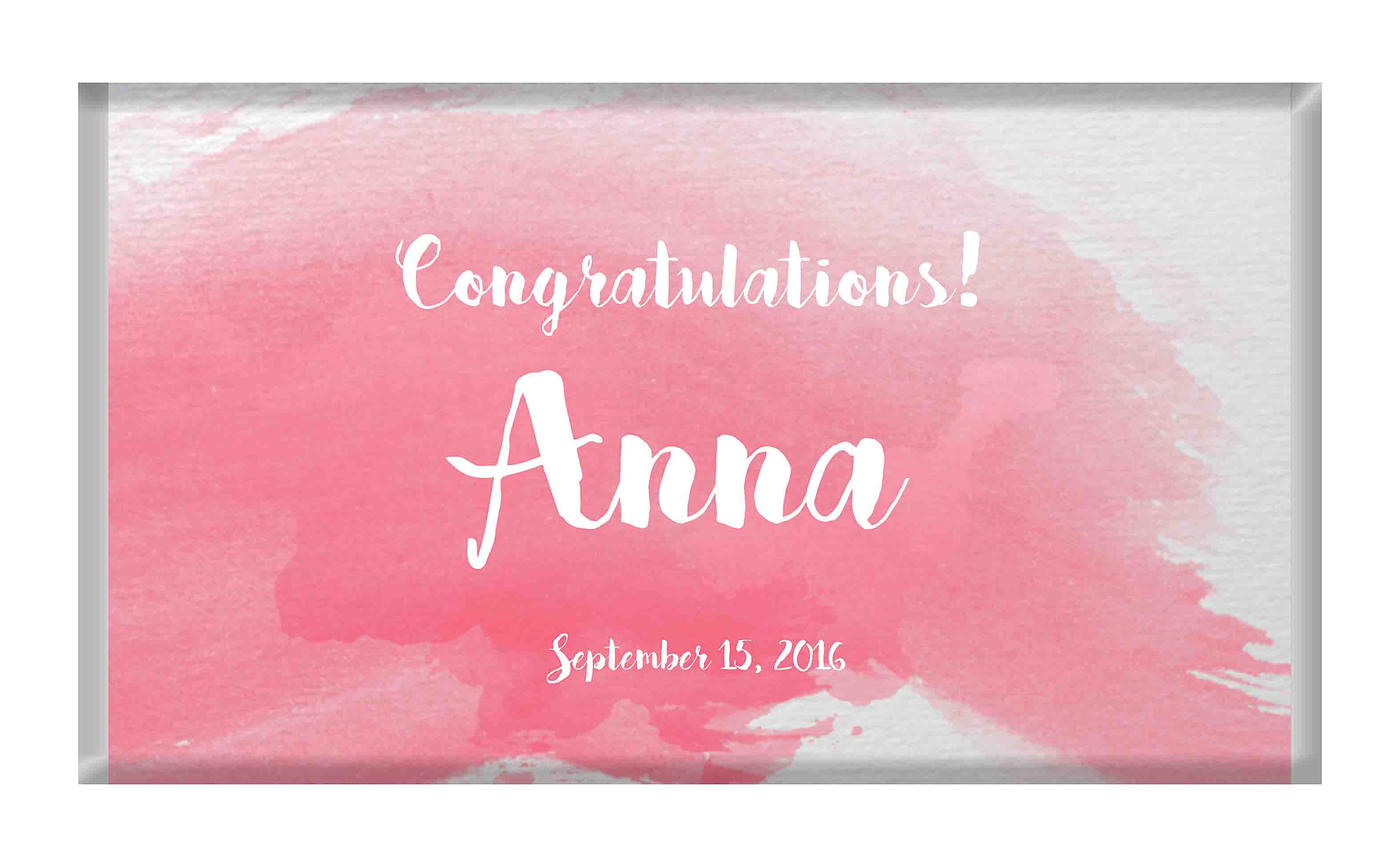 3150x1950 Watercolor Splash Pink Personalised Chocolate