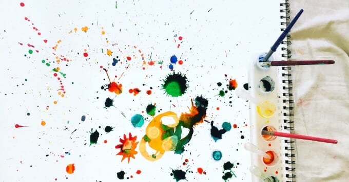 680x356 Splatter Painting With Kids
