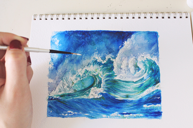 650x432 How To Paint Waves A Step By Step Mixed Media Tutorial