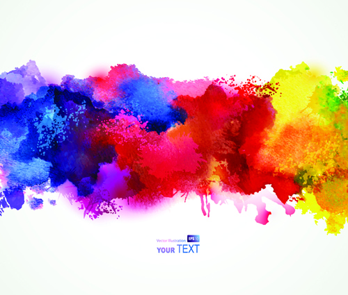 500x425 Splash Watercolor Stains Background Vector Free Vector In