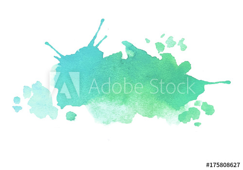 500x350 Blue Green Watercolor Splash Vector Painted Water Color Background