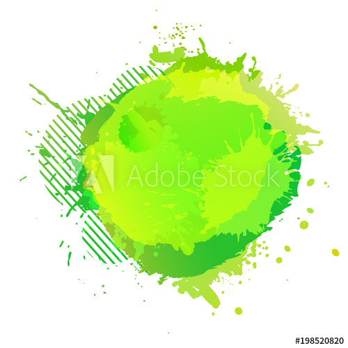 500x500 Yellow Green Digital Watercolor Splash Vector Painted Banner