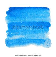 236x239 Blue Watercolor Splash. Vector Illustration Isolated On White