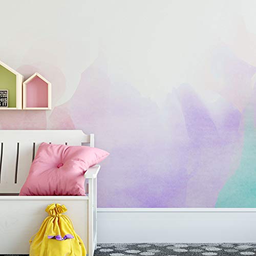 500x500 Watercolor Color Splash Wallpaper Wall Mural Handmade
