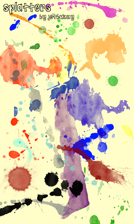 450x750 373 Watercolor Ink And Blood Splatter Photoshop Brushes