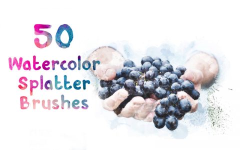 480x300 50 Awesome Watercolor Ink Splatter Brushes For Free Dealfuel