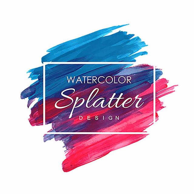 640x640 Hand Drawn Watercolor Splatter Designs, Watercolor, Splash